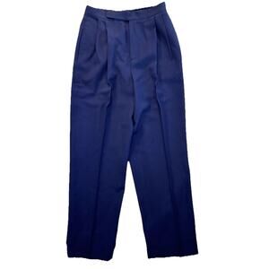 Vintage Ralph Lauren Purple Label Women’s Dress Pants Pleated Front Navy Blue 10